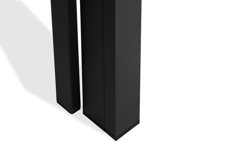 Tunis Spisebordssæt 205x90 + 6 Stabelstole - Sort - Havemøbler - Udendørsgruppe - Havesæt