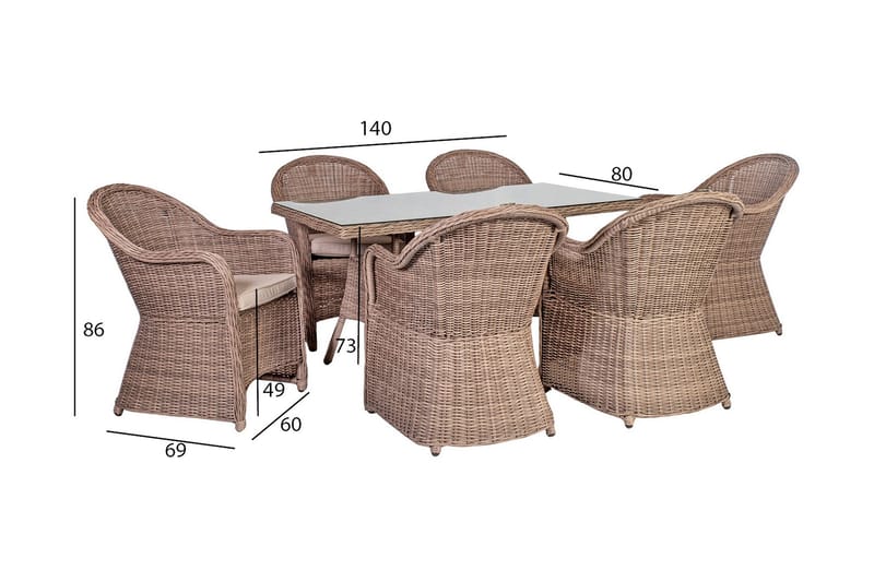 Tuscany Have sæt - Havemøbler - Udendørsgruppe - Havesæt