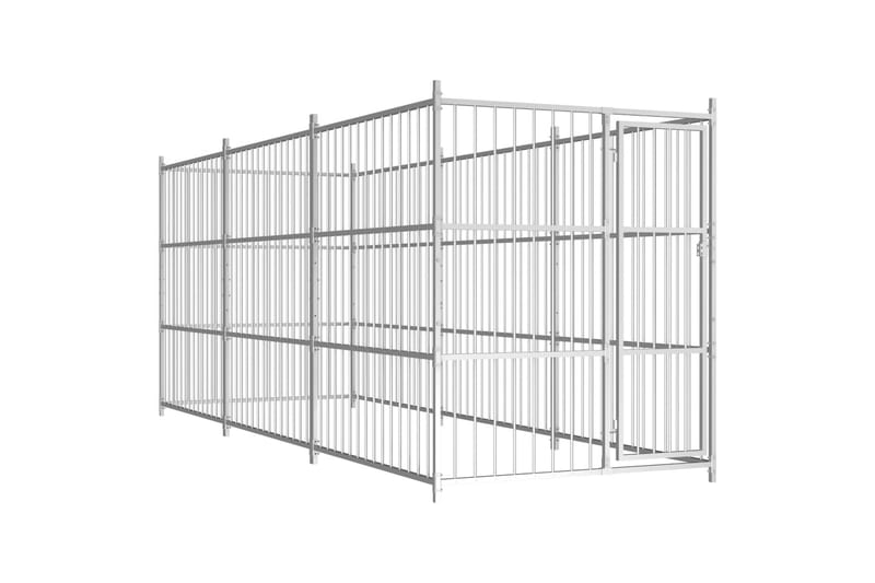 udendørs hundeløbegård 450 x 150 x 185 cm - Sølv - Havemøbler - Udendørsgruppe - Havesæt