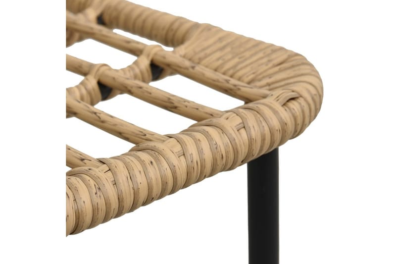 Udendørs Spisebordssæt 3 Dele Polyrattan og Glas - Sort - Havemøbler - Udendørsgruppe - Havesæt