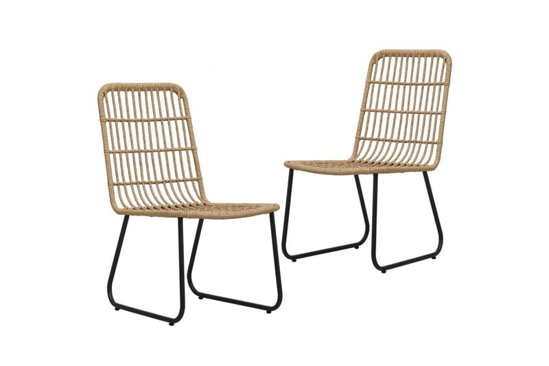 Udendørs Spisebordssæt 3 Dele Polyrattan og Glas - Sort - Havemøbler - Udendørsgruppe - Havesæt