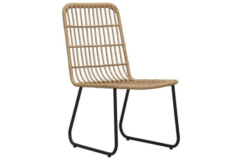 Udendørs Spisebordssæt 3 Dele Polyrattan og Glas - Sort - Havemøbler - Udendørsgruppe - Havesæt