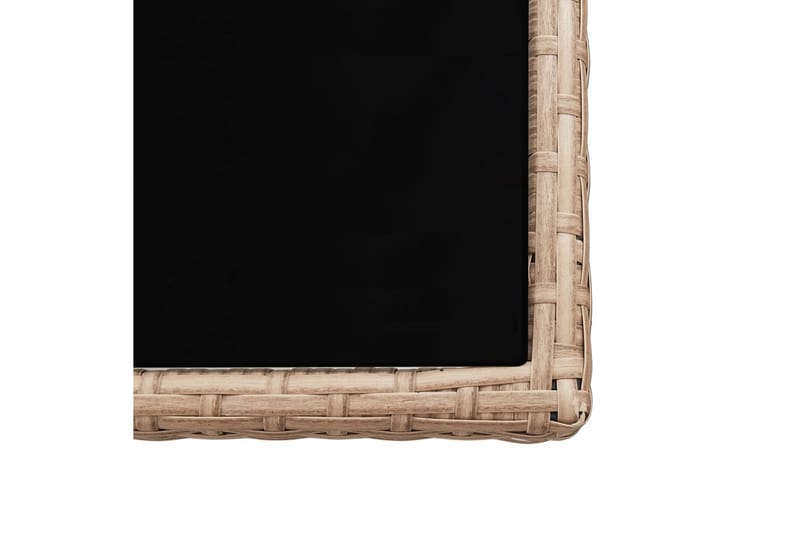 Udendørs Spisebordssæt 5 Dele med Hynder Polyrattan Beige - Beige - Havemøbler - Udendørsgruppe - Havesæt