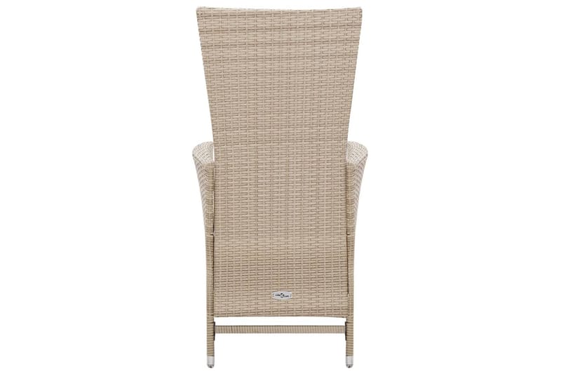 Udendørs Spisebordssæt 7 Dele Med Hynder Polyrattan Beige - Beige - Havesæt