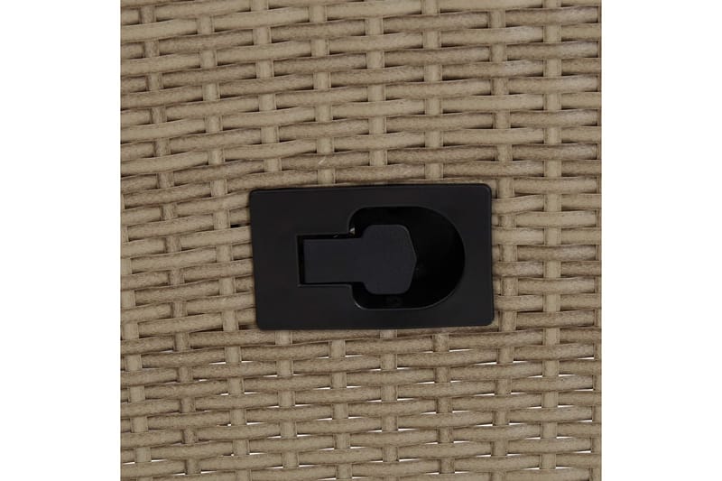 Udendørs Spisebordssæt 9 Dele med Hynder Polyrattan Beige - Beige - Havemøbler - Udendørsgruppe - Havesæt