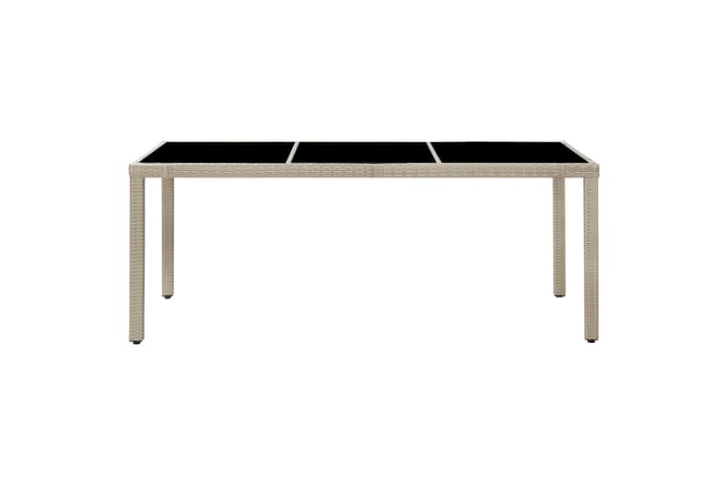 Udendørs Spisebordssæt 9 Dele Med Hynder Polyrattan Beige - Beige - Havemøbler - Udendørsgruppe - Havesæt
