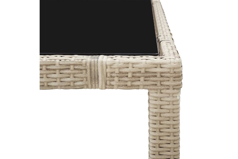Udendørs Spisebordssæt 9 Dele Med Hynder Polyrattan Beige - Beige - Havemøbler - Udendørsgruppe - Havesæt
