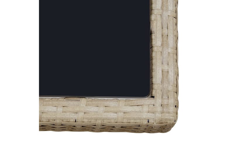 Udendørs Spisebordssæt 9 Dele med Hynder Polyrattan Beige - Beige - Havemøbler - Udendørsgruppe - Havesæt