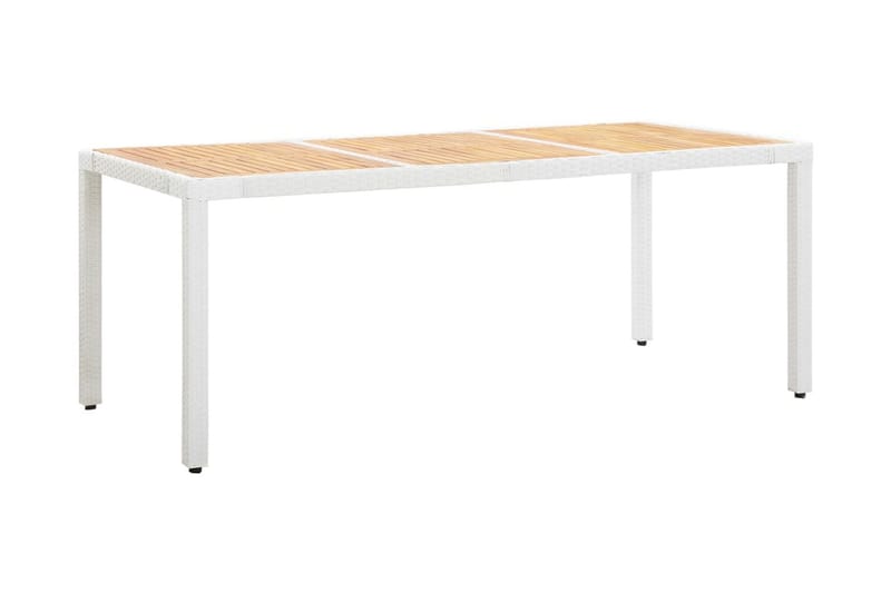 udendørs spisebordssæt 9 dele polyrattan hvid - Hvid - Havemøbler - Udendørsgruppe - Havesæt