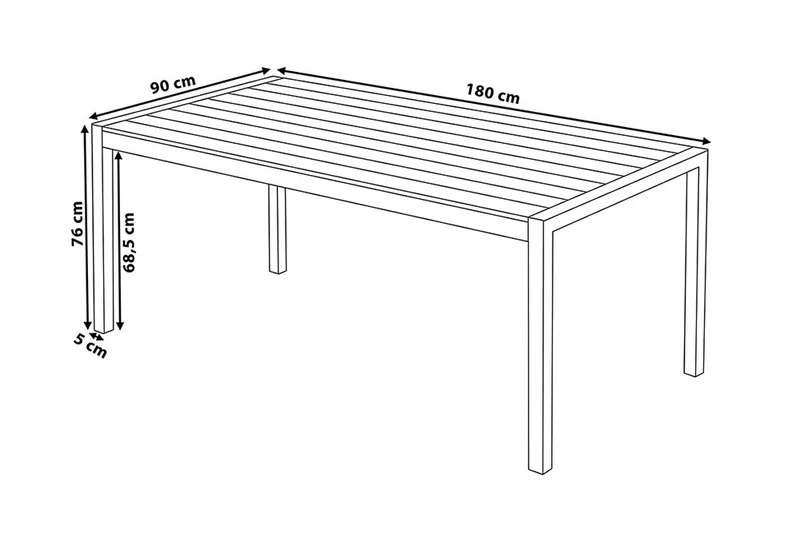 Vernio havemøbler med bord + 6 stole - Hvid - Havemøbler - Udendørsgruppe - Havesæt