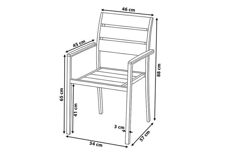 Vernio havemøbler med bord + 6 stole - Hvid - Havemøbler - Udendørsgruppe - Havesæt
