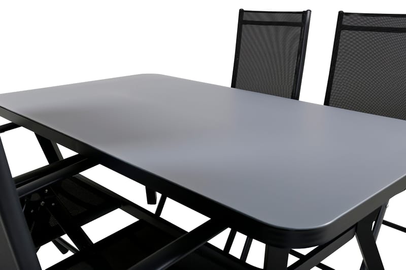 Virya Spisebordssæt 160cm + 4 Break Positionsstole Hvid - Venture Home - Havesæt