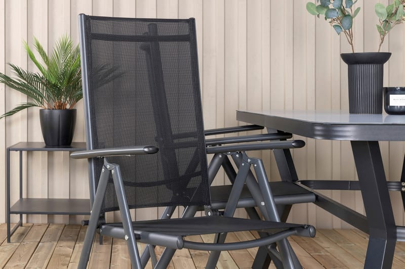 Virya Spisebordssæt 160cm + 4 Break Positionsstole Hvid - Venture Home - Havesæt