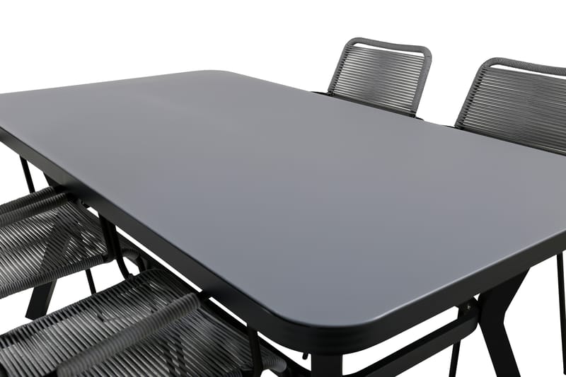 Virya Spisebordssæt 160cm + 4 Lindos Armstole Hvid - Venture Home - Havesæt