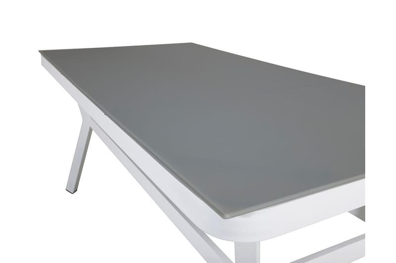 Virya Spisebordssæt 160cm + 6 Albany Positionsstole Hvid/Grå - Venture Home - Havesæt