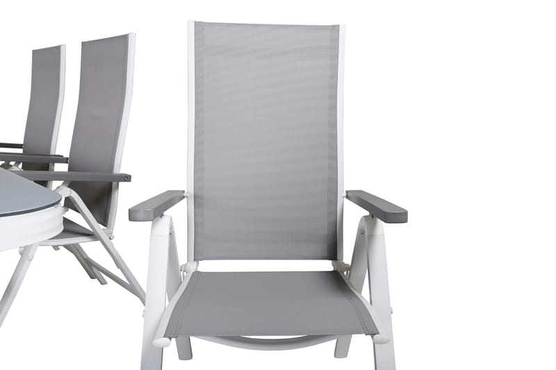 Virya Spisebordssæt 160cm + 6 Albany Positionsstolee - Sort - Havemøbler - Udendørsgruppe - Havesæt