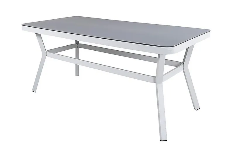 Virya Spisebordssæt 160cm + 6 Albany Positionsstolee - Hvid/Grå - Havemøbler - Udendørsgruppe - Havesæt