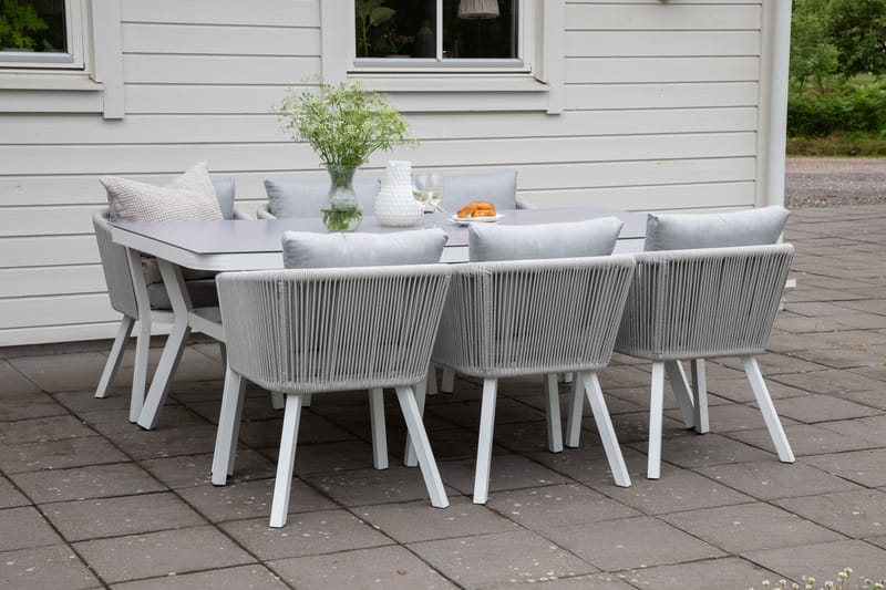 Virya Spisebordssæt 160cm + 6 Stole Brun - Venture Home - Havesæt