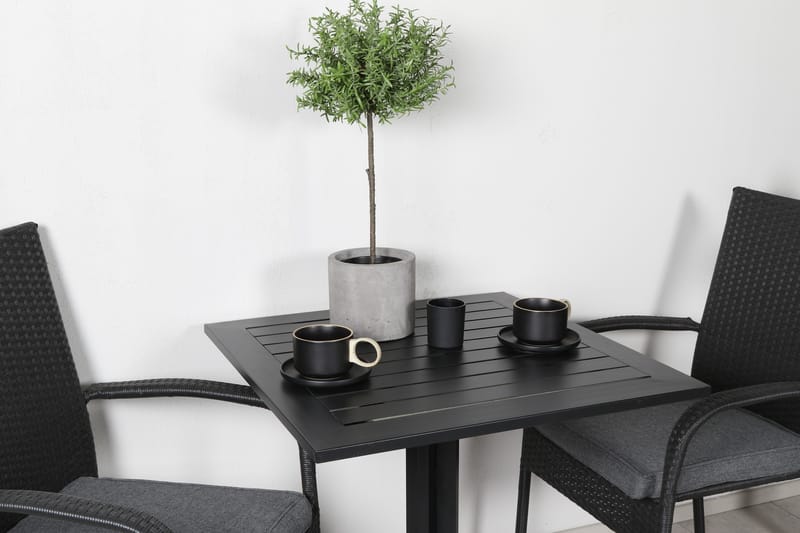 Way Spisebordssæt 70cm + 2 Anna Stole Brun/Hvid - Venture Home - Havesæt