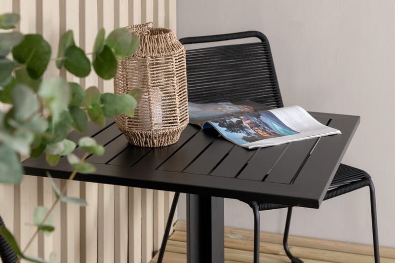 Way Spisebordssæt 70cm + 2 Lindos Stabelbare stole Brun/Hvid - Venture Home - Havesæt