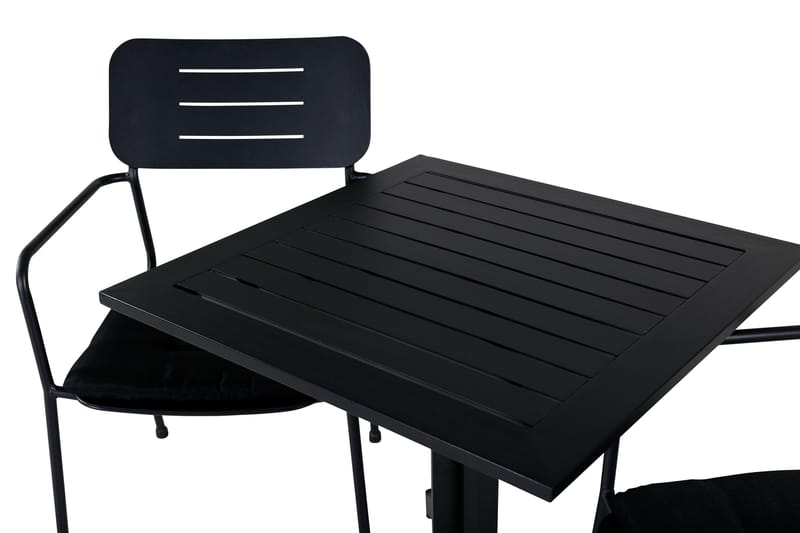 Way Spisebordssæt 70cm + 2 Nicke Stole Sort - Venture Home - Havesæt