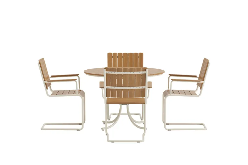 Kullaberg Spisegruppe Udendørs - Beige - Havemøbler - Udendørsgruppe - Havesæt