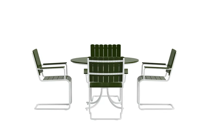 Kullaberg Spisegruppe Udendørs - Grøn - Havemøbler - Udendørsgruppe - Havesæt
