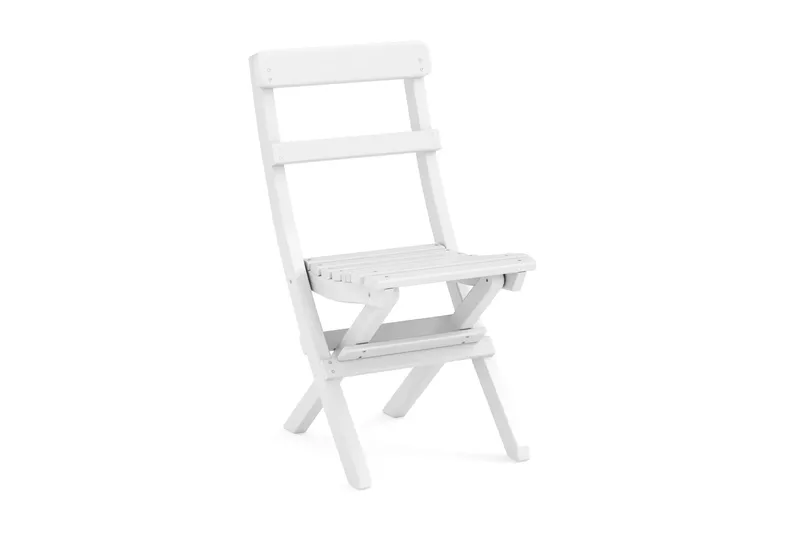 Landet udendørs spisegruppe 118x70x74 cm med sofa og 2 klapstole - Hvid - Havemøbler - Udendørsgruppe - Havesæt