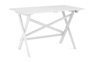 Landet udendørs spisegruppe 118x70x74 cm med sofa og 2 klapstole - Hvid - Havemøbler - Udendørsgruppe - Havesæt
