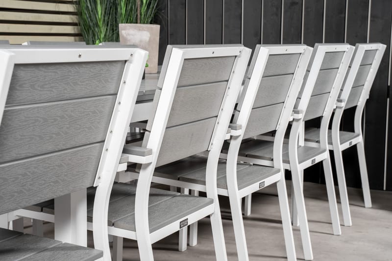 Levels Spisegruppe + 10 stole - Havemøbler - Udendørsgruppe - Havesæt