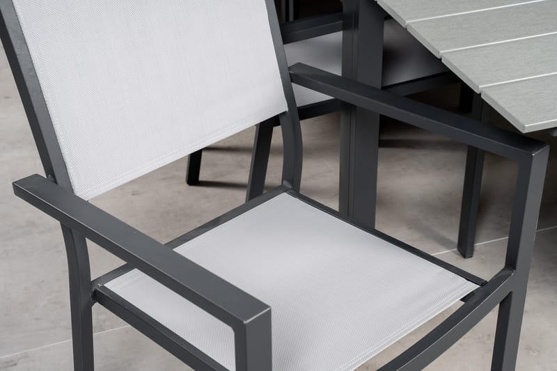 Levels Spisegruppe 225-325 cm Rektangulær med 10 Copacabana Stole - Grå - Havemøbler - Udendørsgruppe - Havesæt
