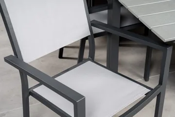 Levels Spisegruppe 225-325 cm Rektangulær med 10 Copacabana Stole - Grå - Havemøbler - Udendørsgruppe - Havesæt