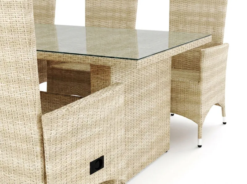 Majestic Matgrupp Utomhus 210 + 6 Jenny Ställbar Fåtölj Comfort Garden Beige - Havemøbler - Udendørsgruppe - Havesæt