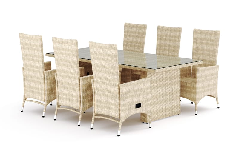 Majestic spisegruppe udendørs 210 + 6 Jenny justerbar lænestol Comfort Garden Beige, undefined