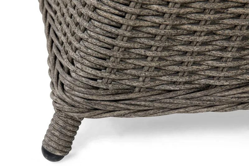 Marcus Spisebordssæt 140 Rund + 4 Light Lænestole m Hynde - Grå - Havemøbler - Udendørsgruppe - Havesæt