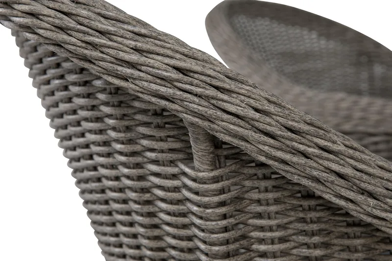 Marcus Spisebordssæt 140 Rund + 4 Light Lænestole m Hynde - Grå - Havemøbler - Udendørsgruppe - Havesæt