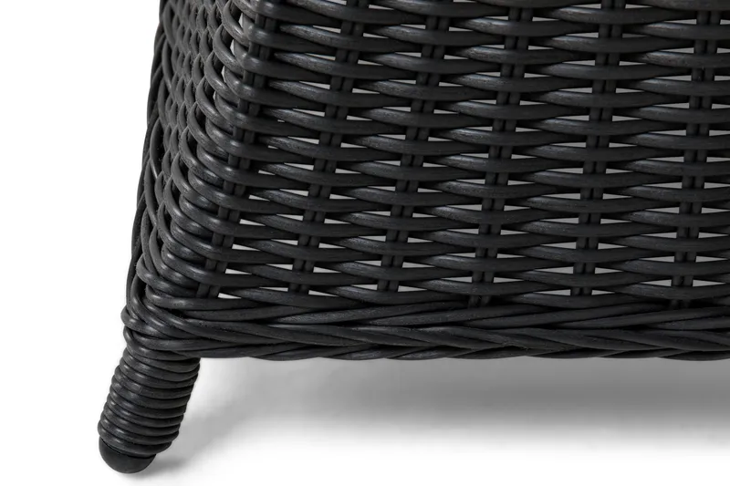 Marcus Spisebordssæt 140 Rund + 6 Lænestole m Hynde - Sort - Havemøbler - Udendørsgruppe - Havesæt