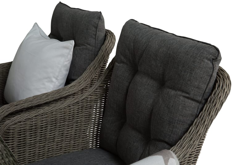 Marcus Spisebordssæt 200 + 4 Lænestole m Hynde - Grå - Havemøbler - Udendørsgruppe - Havesæt