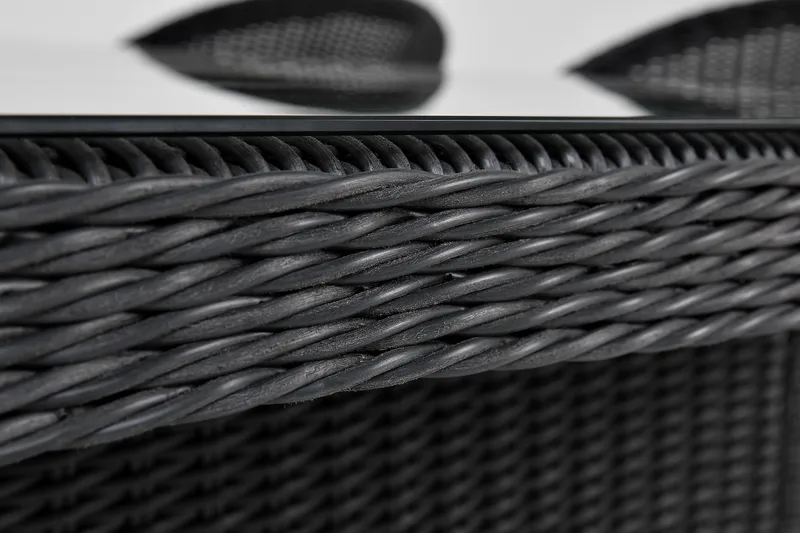 Marcus Spisebordssæt 200 + 4 Light Lænestole m Hynde - Sort - Havemøbler - Udendørsgruppe - Havesæt