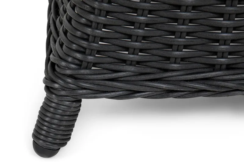 Marcus Spisebordssæt 200 + 6 Lænestole m Hynde - Sort - Havemøbler - Udendørsgruppe - Havesæt