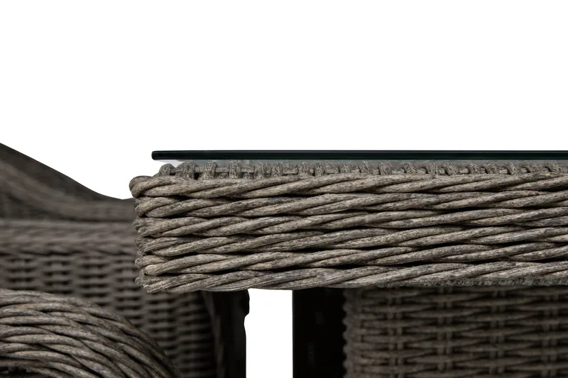 Marcus Spisebordssæt 200 + 6 Light Lænestole m Hynde - Grå - Havemøbler - Udendørsgruppe - Havesæt