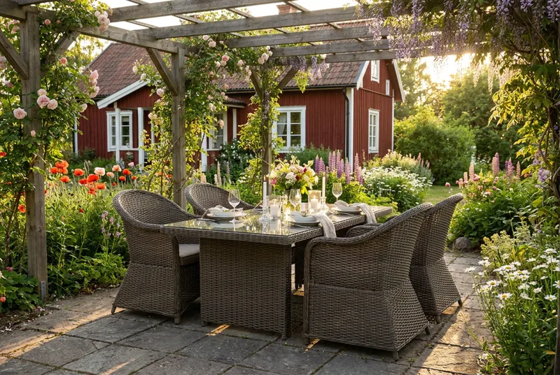Marcus udendørs spisegruppe 160x90 cm med 4 Marcus Light udendørs lænestole - Grå - Havemøbler - Udendørsgruppe - Havesæt