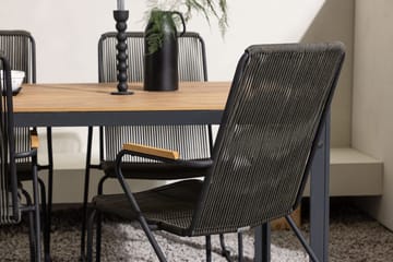 Matgrupp Venture Home Svart Natur 4st - Havemøbler - Udendørsgruppe - Havesæt