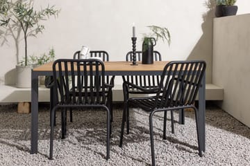 Matgrupp Venture Home Svart Natur 4st - Havemøbler - Udendørsgruppe - Havesæt