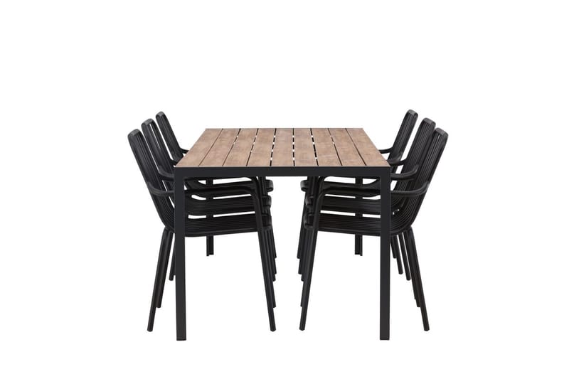 Matgrupp Venture Home Svart Natur 6st
