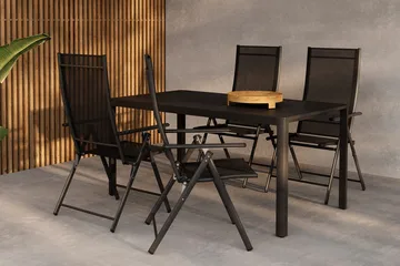 Matgrupp Venture Home Svart Svart 4st - Havemøbler - Udendørsgruppe - Havesæt