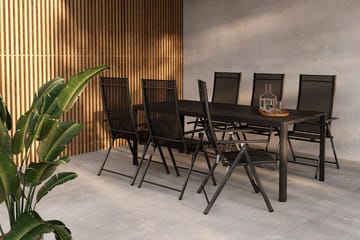 Matgrupp Venture Home Svart Svart 6st - Havemøbler - Udendørsgruppe - Havesæt
