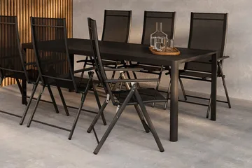 Matgrupp Venture Home Svart Svart 6st - Havemøbler - Udendørsgruppe - Havesæt