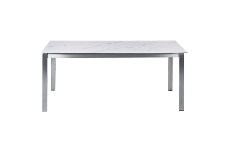 Matsalsset Beliani Cosoleto/Grosseto Grå/Silver, 6-Sits White Marble||Silver - Havemøbler - Udendørsgruppe - Havesæt