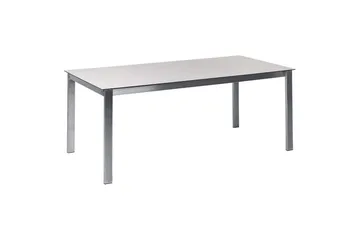 Matsalsset Beliani Cosoleto/Grosseto Grå/Silver, 6-Sits White||Beige||Silver - Havemøbler - Udendørsgruppe - Havesæt